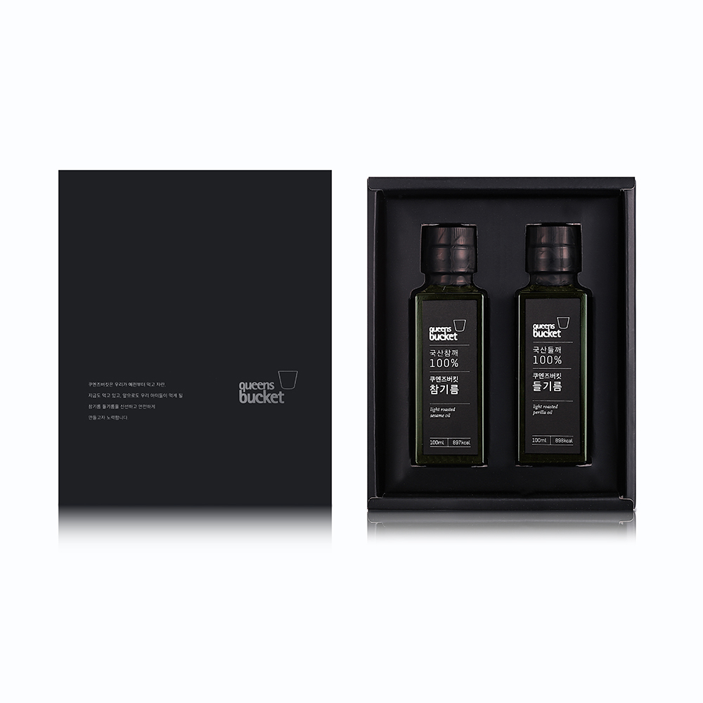 (백화점 판매용)[쿠엔즈버킷]
참기름 x 들기름 100ml 2종세트