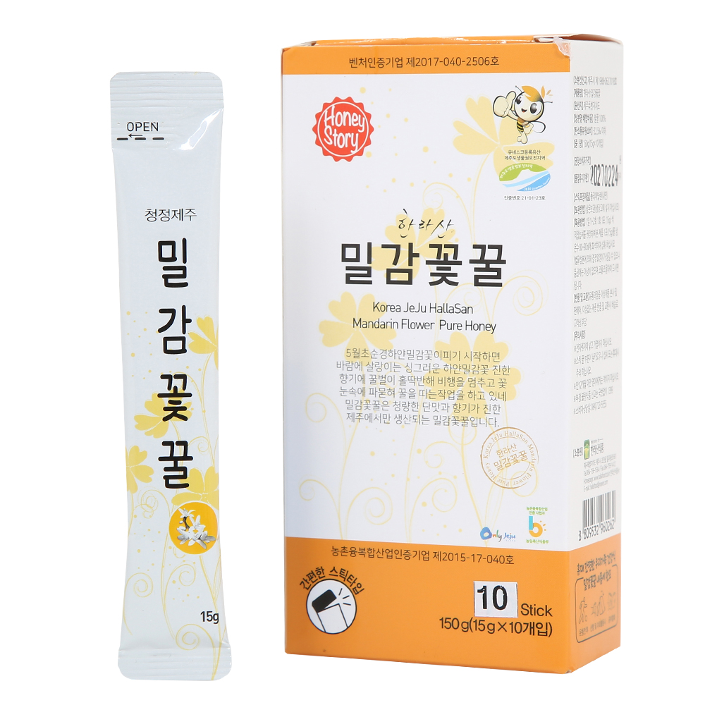 면세 제주하우스 한라산 밀감꽃꿀 스틱 15g×10