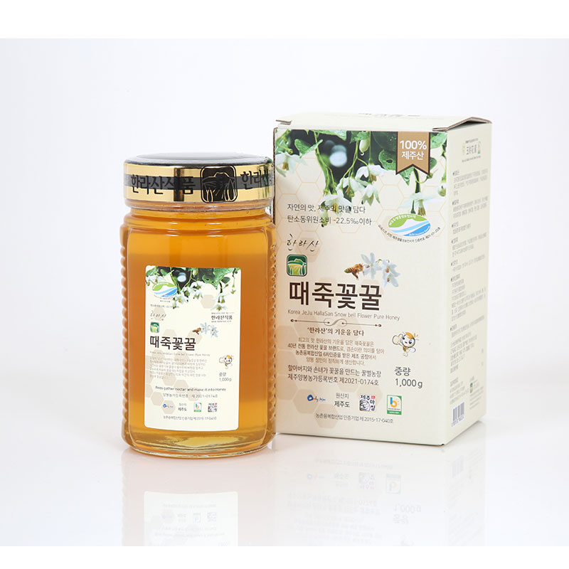 면세 제주하우스 한라산 때죽꽃꿀 유리병 1kg