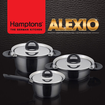 [Hamptons]독일햄튼 알렉시오 인덕션 냄비3종세트-F(HALX-6S2P20C)