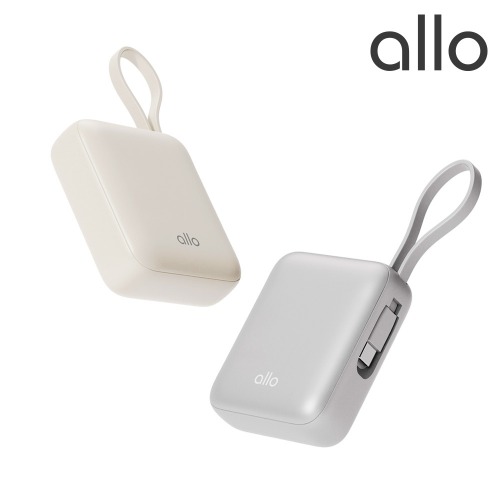 [알로코리아] 35W 큐브 미니 초고속충전 케이블 일체형 C타입 보조배터리 1001PPS [10000mAh]