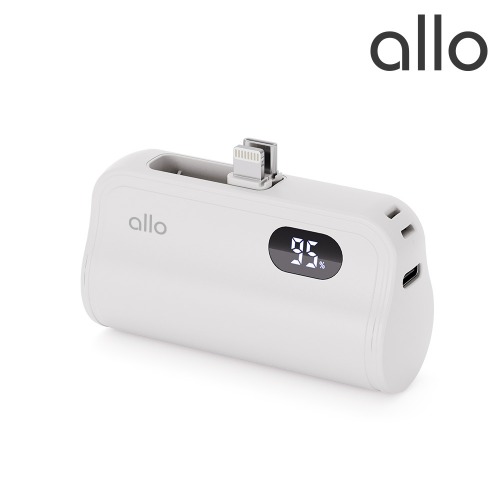 [알로코리아] 초미니 라이트닝/C타입 2in1 고속보조배터리 allo502DPD [5000mAh] (고속)