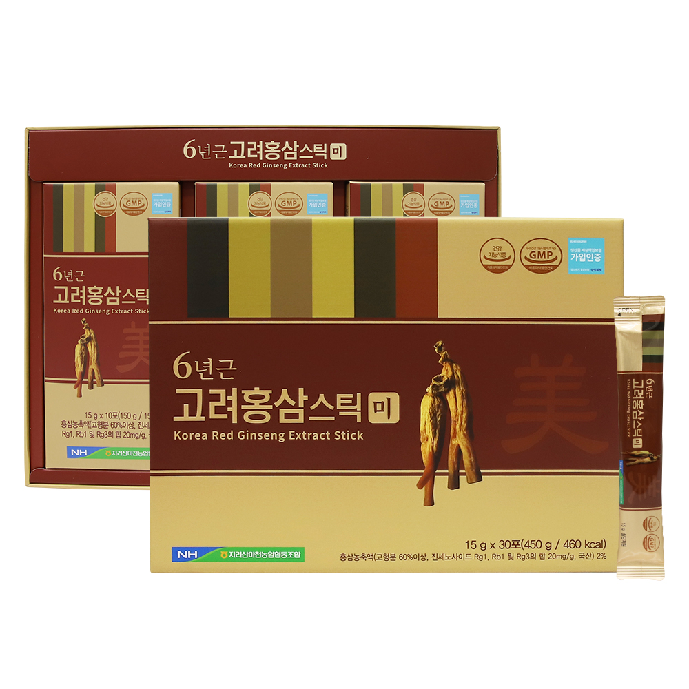 지리산마천농협 6년근 고려홍삼스틱 미  15g x 30포