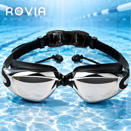 [로비아] 프리미엄 미러 수경, 고글,안티포그 UV차단 ROVA-0626 / 블랙색상 ROVA-0626