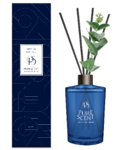 [더허브샵]  퓨레센트 실내용 디퓨저 500ml  전용케이스 쇼핑백B  향 선택: 블랙체리, 아카시아모링가, 아쿠아시크릿, 양재동꽃시장, 포레스트가든