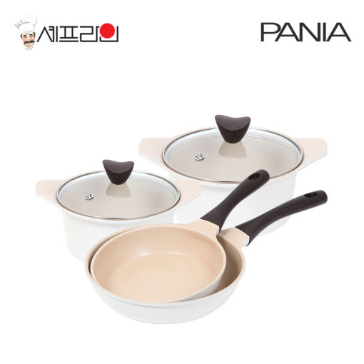 셰프라인 페니아(pania) 인덕션 IH 크림후라이팬,냄비 5종세트(20+24+28+20양+24양)