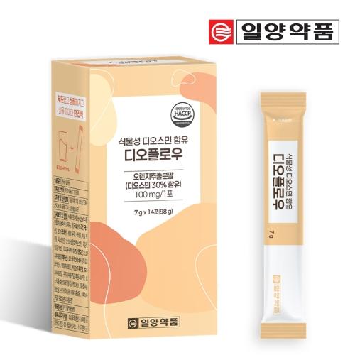 일양약품 식물성 디오스민 함유 디오플로우 7g 14포 (카톤발주만가능)