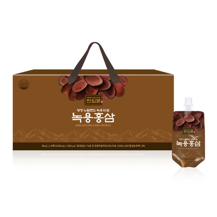[천호엔케어] 천심본 녹용의힘 녹용홍삼 80ml*30팩