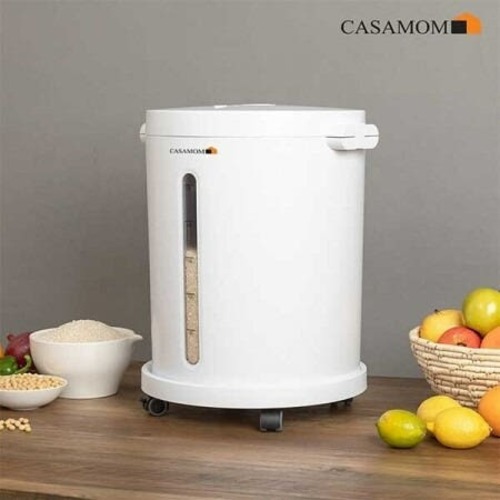 [까사맘] 무선 진공 쌀통 24L 20KG 24L CAA-606